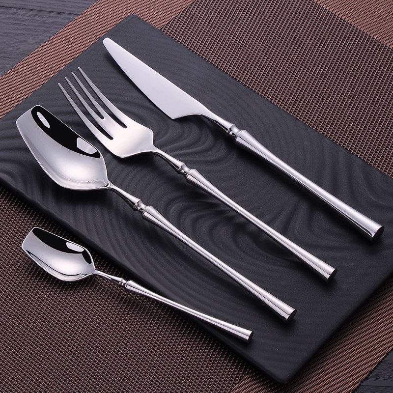 Cutlery Set Mirror Gold Cutlery Set Stainless Steel Dinnerwar Steel Gold Forks Spoons Knives Steel Cutlery Set Silverware Set