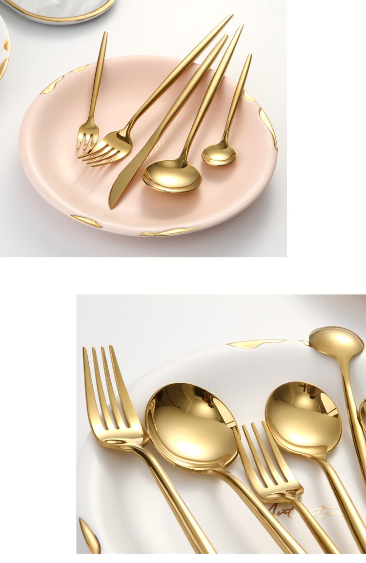 Gold Cutlery Set Forks Spoons Knives Tableware Steel Cutlery Set Stainless Steel Dinnerware Set Chopstick Spoon Knife Fork Gold Cutlery Set Forks Spoons Knives Tableware Steel Cutlery Set Stainless Steel Dinnerware Set Chopstick Spoon Knife Fork