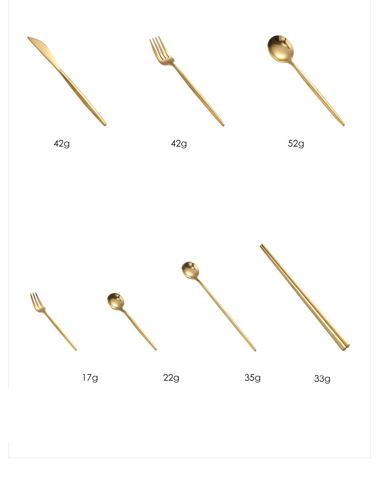 Gold Cutlery Set Forks Spoons Knives Tableware Steel Cutlery Set Stainless Steel Dinnerware Set Chopstick Spoon Knife Fork Gold Cutlery Set Forks Spoons Knives Tableware Steel Cutlery Set Stainless Steel Dinnerware Set Chopstick Spoon Knife Fork