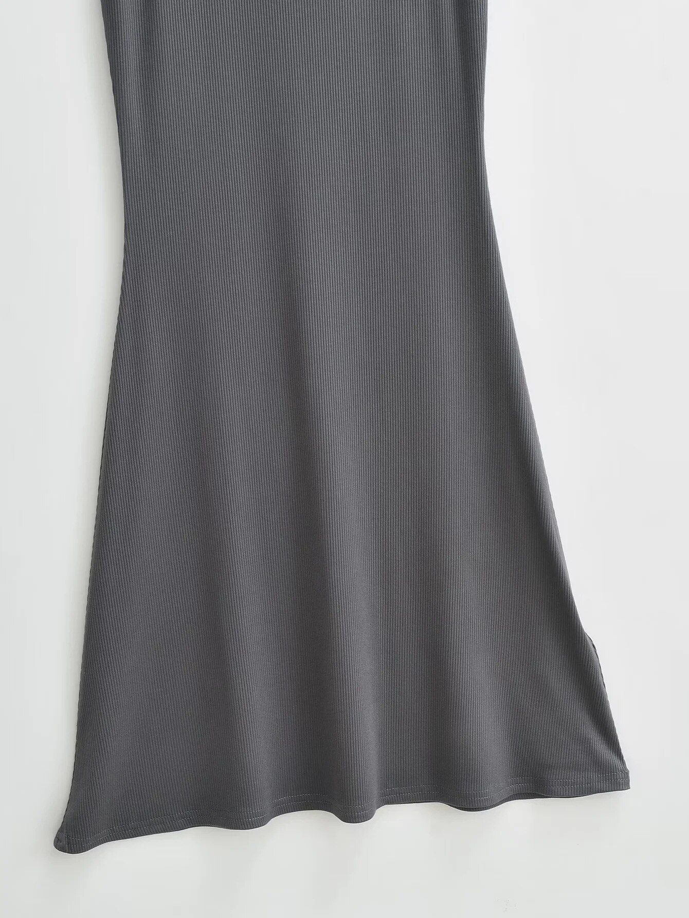 2022 Sexy Square Collar Knitted Cotton Maxi Long Mermaid Dress Women Full Sleeve Stretch Basic Bodycon Fishtail Robe Vestido