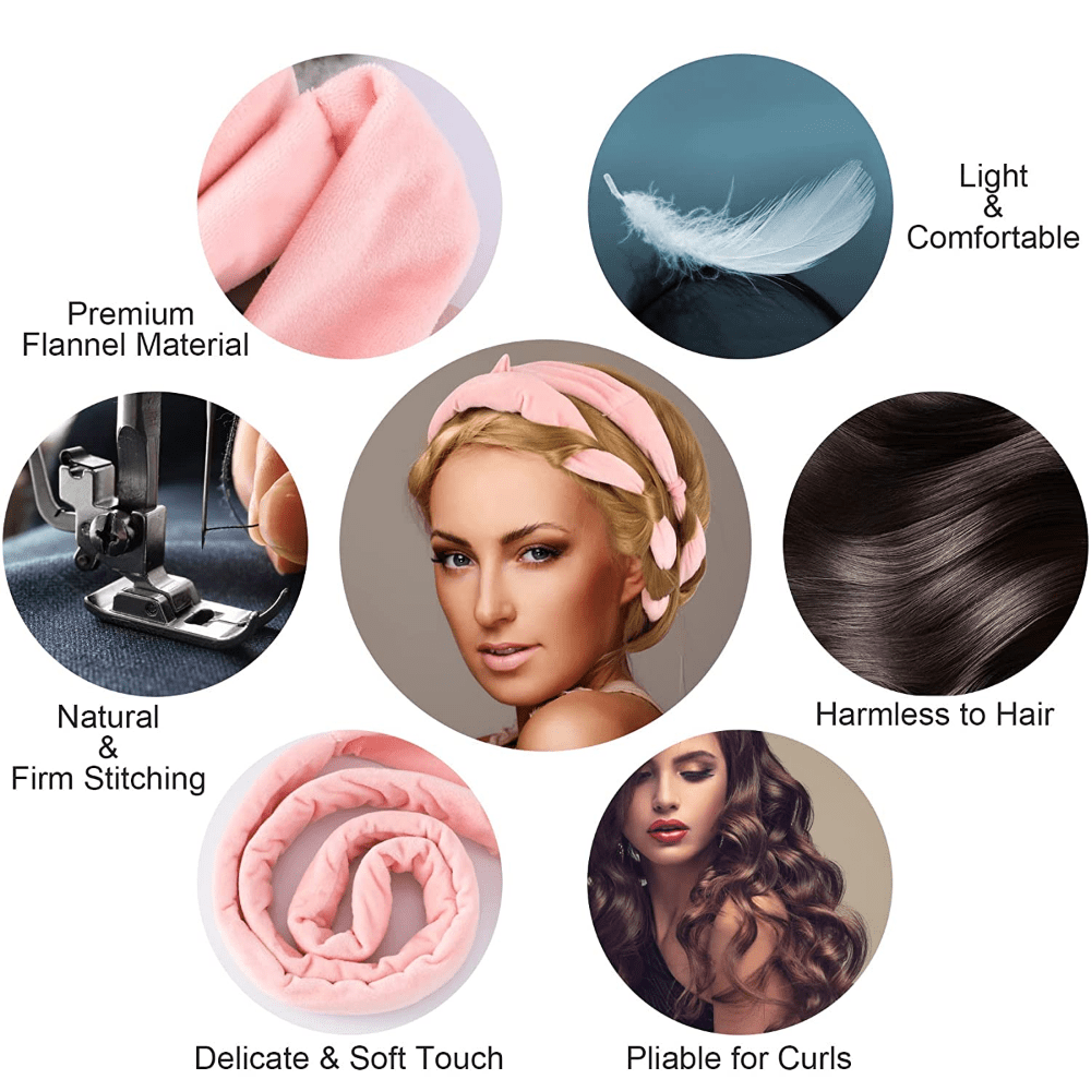 Heatless Curling Rod Headband No Heat Hair Curlers Lazy Hair Rollers Sleeping Soft Curl Bar Wave Formers DIY Hair Styling Tools Heatless Curling Rod Headband No Heat Hair Curlers Lazy Hair Rollers Sleeping Soft Curl Bar Wave Formers DIY Hair Styling Tools