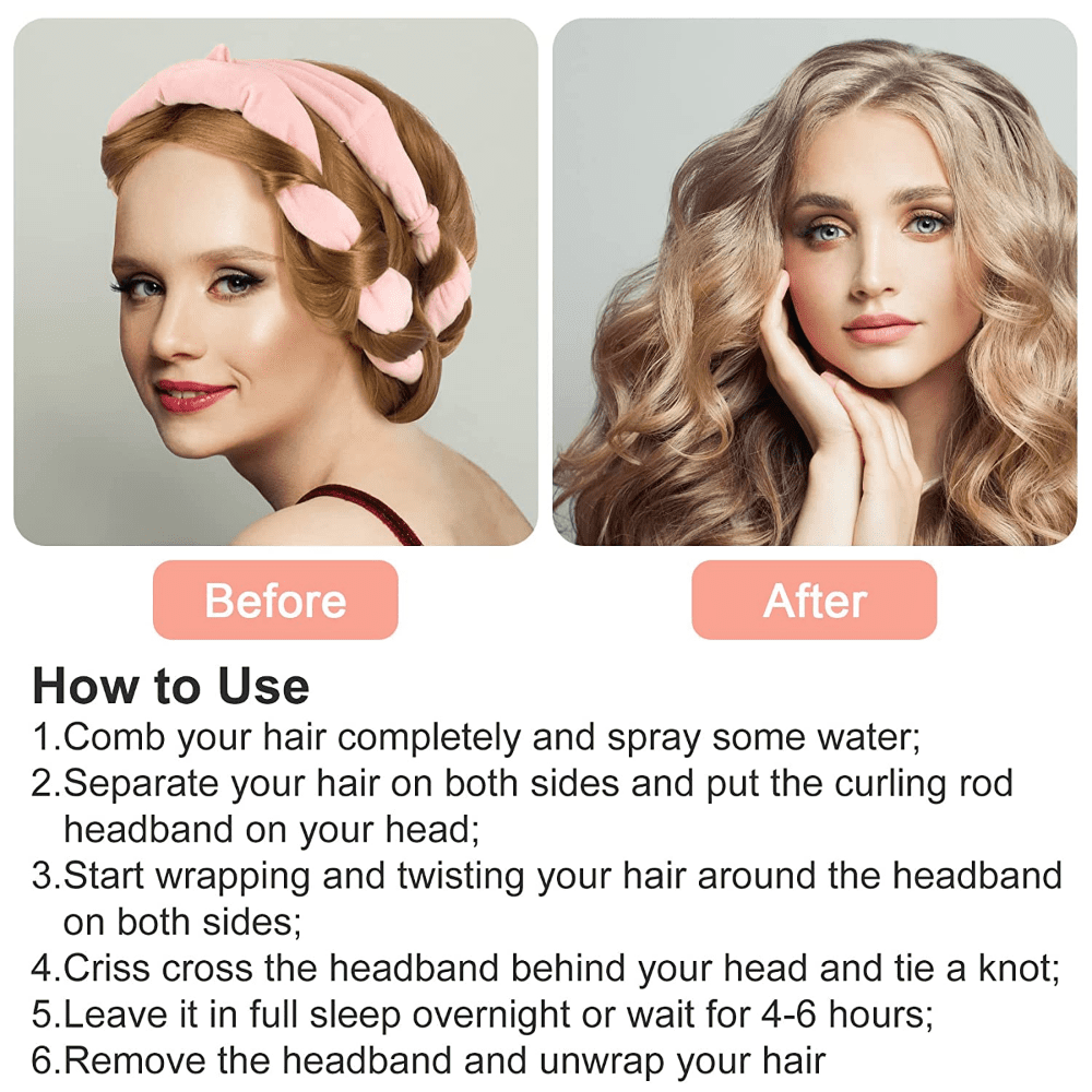 Heatless Curling Rod Headband No Heat Hair Curlers Lazy Hair Rollers Sleeping Soft Curl Bar Wave Formers DIY Hair Styling Tools Heatless Curling Rod Headband No Heat Hair Curlers Lazy Hair Rollers Sleeping Soft Curl Bar Wave Formers DIY Hair Styling Tools