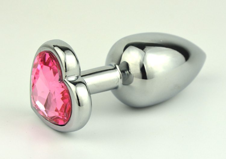 3 Size Anal Plug Heart Stainless Steel Crystal Anal Plug Removable Butt Plug Stimulator Anal Sex Toys Prostate Massager Dildo