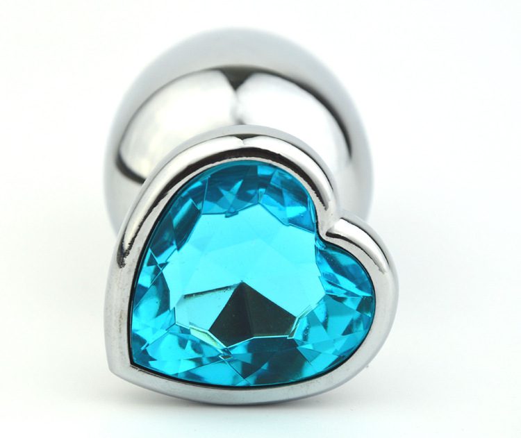 3 Size Anal Plug Heart Stainless Steel Crystal Anal Plug Removable Butt Plug Stimulator Anal Sex Toys Prostate Massager Dildo