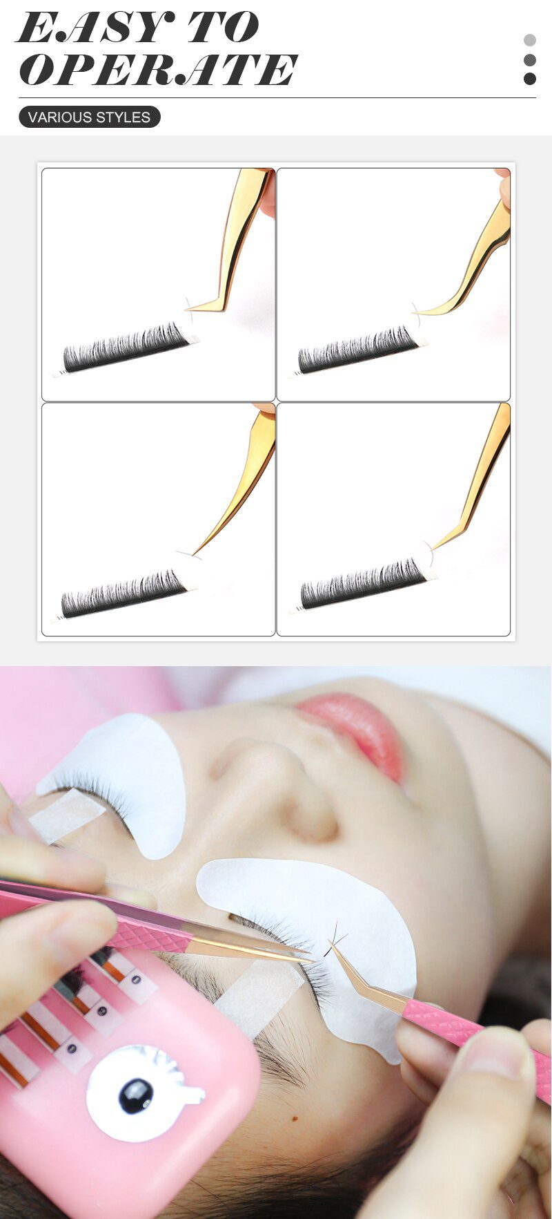 1 Pcs Eyelashes Tweezers Stainless Steel superhard Tweezers High Precision Anti-static tweezers for Eyelash Extensions