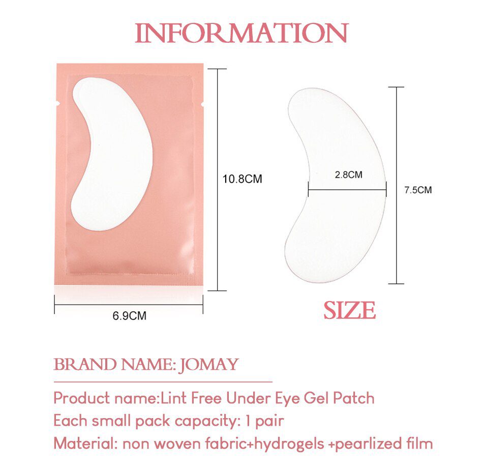 50Pairs/Lots Eye Patches Eyelash Extension Under Eye Pads Makeup Eyelash Patches Tip Stickers Pads For Eyelash Extension Makeup