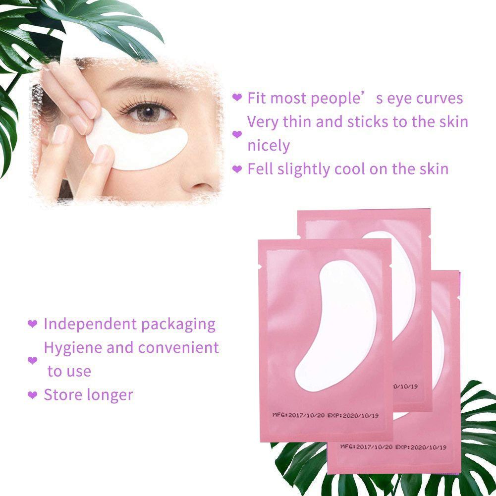 100pairs Eyelash Extension Paper Patches Grafted Eye Stickers 7 Color Eyelash Under Eye Pads Eye Paper Patches Tips Sticker