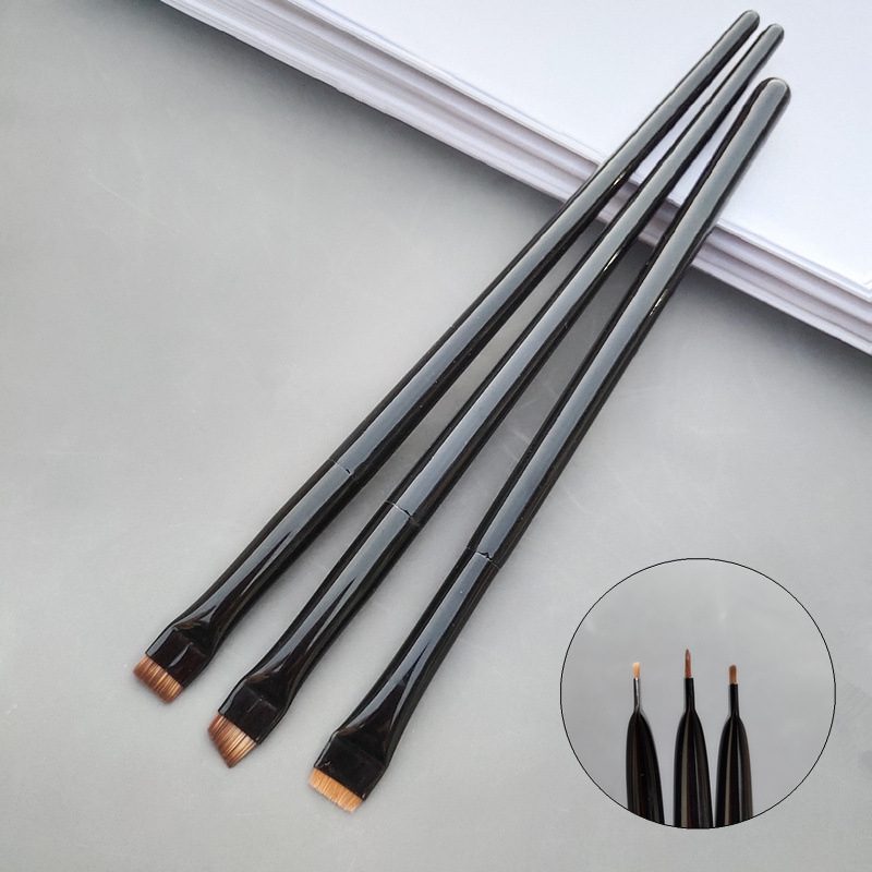 LOYBJ 1/2pcs Blade Makeup Brushes Angled Thin Eyebrow Brush Flat Fine Eyeliner Brush Professional Liner Brow Beauty Make Up Tool