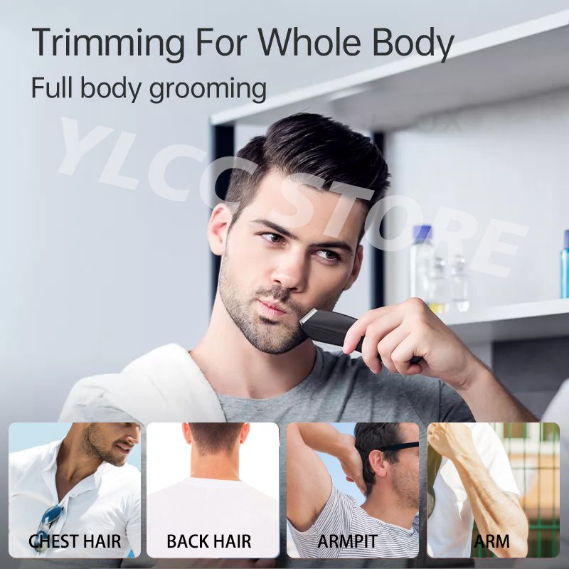 Men's Electric Groin Hair Trimmer Pubic Hair Trimmer Body Grooming Clipper for Men Bikini Epilator Rechargeable Shaver Razor Men's Electric Groin Hair Trimmer Pubic Hair Trimmer Body Grooming Clipper for Men Bikini Epilator Rechargeable Shaver Razor