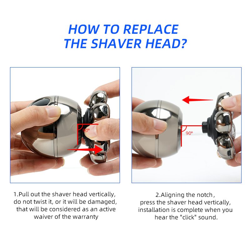5 in 1 Electric Head Shaver for Bald Men 7D Floating Cutter Beard Trimmer Clipper IP68 Waterproof Shaving USB Wireless Charging 5 in 1 Electric Head Shaver for Bald Men 7D Floating Cutter Beard Trimmer Clipper IP68 Waterproof Shaving USB Wireless Charging