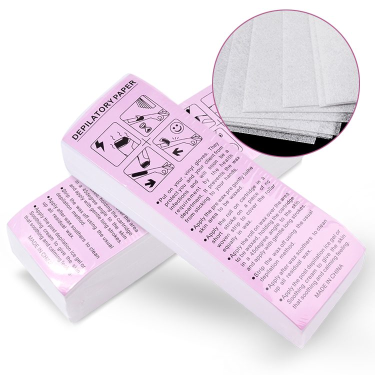 100pcs Removal Nonwoven Body Cloth Hair Remove Wax Paper Rolls High Quality Hair Removal Epilator Wax Strip Paper