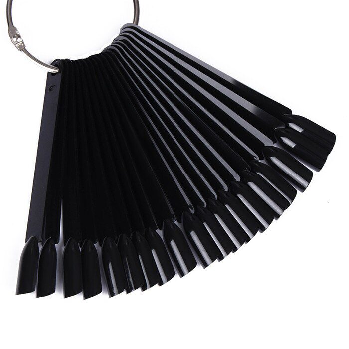 1Set False Nail Tips Nature Clear Black Fan Finger Full Card Nail Art Display Practice Acrylic UV Gel Polish Tool 1Set False Nail Tips Nature Clear Black Fan Finger Full Card Nail Art Display Practice Acrylic UV Gel Polish Tool