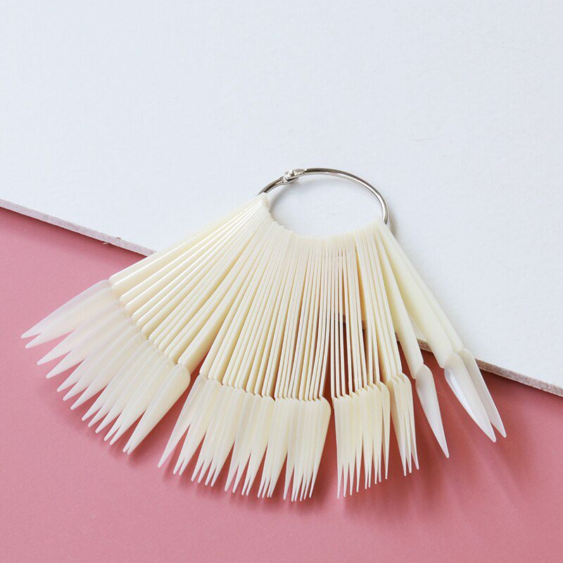 Lurayee Nail Display Sticks Clear Natural Colors Nail Swatch False Nail Tips Nail Gel Polish Practice Display Board for Nail Art Lurayee Nail Display Sticks Clear Natural Colors Nail Swatch False Nail Tips Nail Gel Polish Practice Display Board for Nail Art