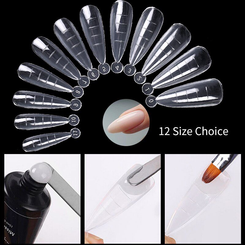 Extension False Nail Tips Acrylic Fake Finger UV Gel Polish Quick Building Mold Sculpted Full Cover Nail Tips Manicures Tool Set Extension False Nail Tips Acrylic Fake Finger UV Gel Polish Quick Building Mold Sculpted Full Cover Nail Tips Manicures Tool Set