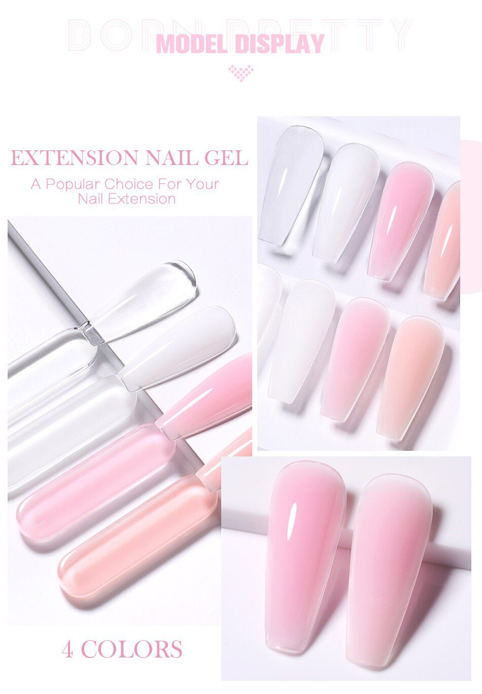BORN PRETTY 60/30ml Hard Jelly Extension Nail Gel Polish French Nails Nude Pink White Clear Fibre Glass Gum For Manicure Extend BORN PRETTY 60/30ml Hard Jelly Extension Nail Gel Polish French Nails Nude Pink White Clear Fibre Glass Gum For Manicure Extend