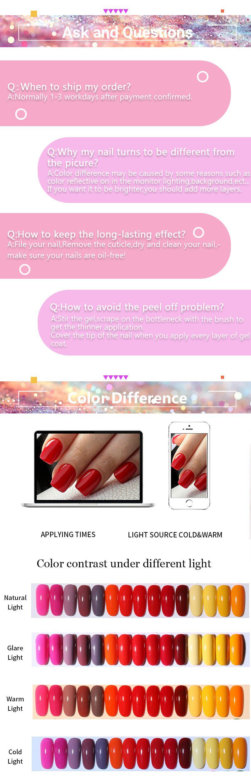 LILYCUTE 7ml Holographic Glitter Gel Nail Polish Spring Color Sparkling Sequins Soak Off UV LED Varnish Nail Art Decoration LILYCUTE 7ml Holographic Glitter Gel Nail Polish Spring Color Sparkling Sequins Soak Off UV LED Varnish Nail Art Decoration