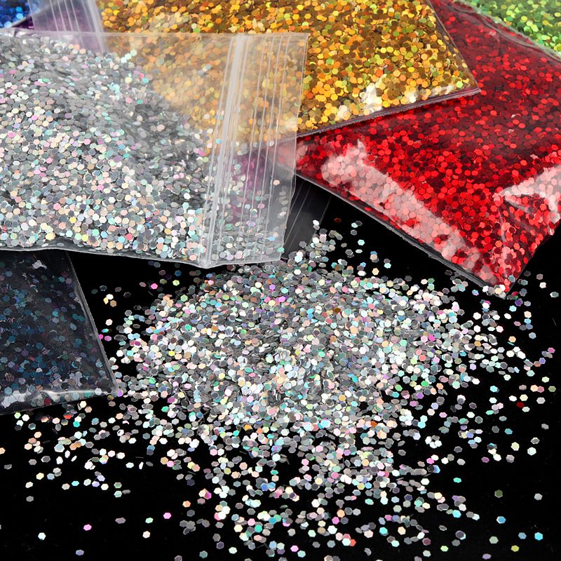 White Iridescent Glitter Irregular Flakes Resin Shaker Fillers Fillings DIY Crafts Nail Art Decorations Shiny Mermaid Sequins