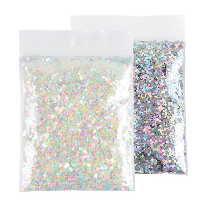 White Iridescent Glitter Irregular Flakes Resin Shaker Fillers Fillings DIY Crafts Nail Art Decorations Shiny Mermaid Sequins
