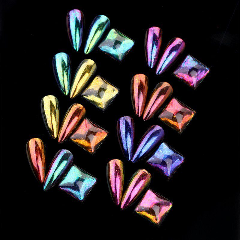 1 Box Chameleon Nail Flakes Irregular Aluminum Foil UV Gel Polish Nail Sequins Palliette Manicures Art Decoration Glitter Powder