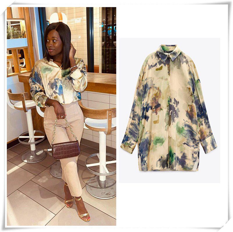 women satin blouse long sleeve zebra print shirts vintage office ladies tops femme chandails fashion blusa de mujer Chandails