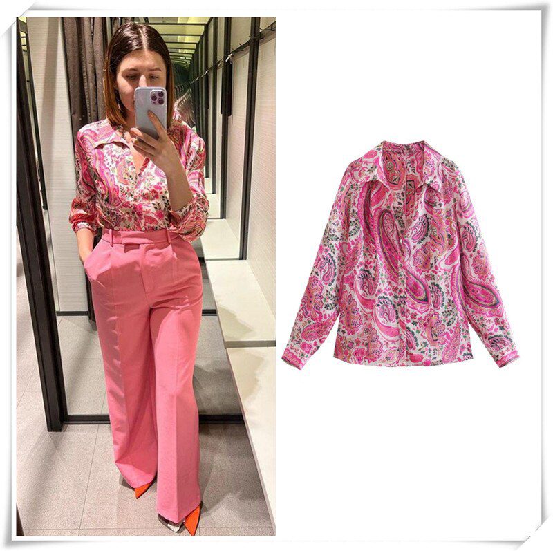 women satin blouse long sleeve zebra print shirts vintage office ladies tops femme chandails fashion blusa de mujer Chandails