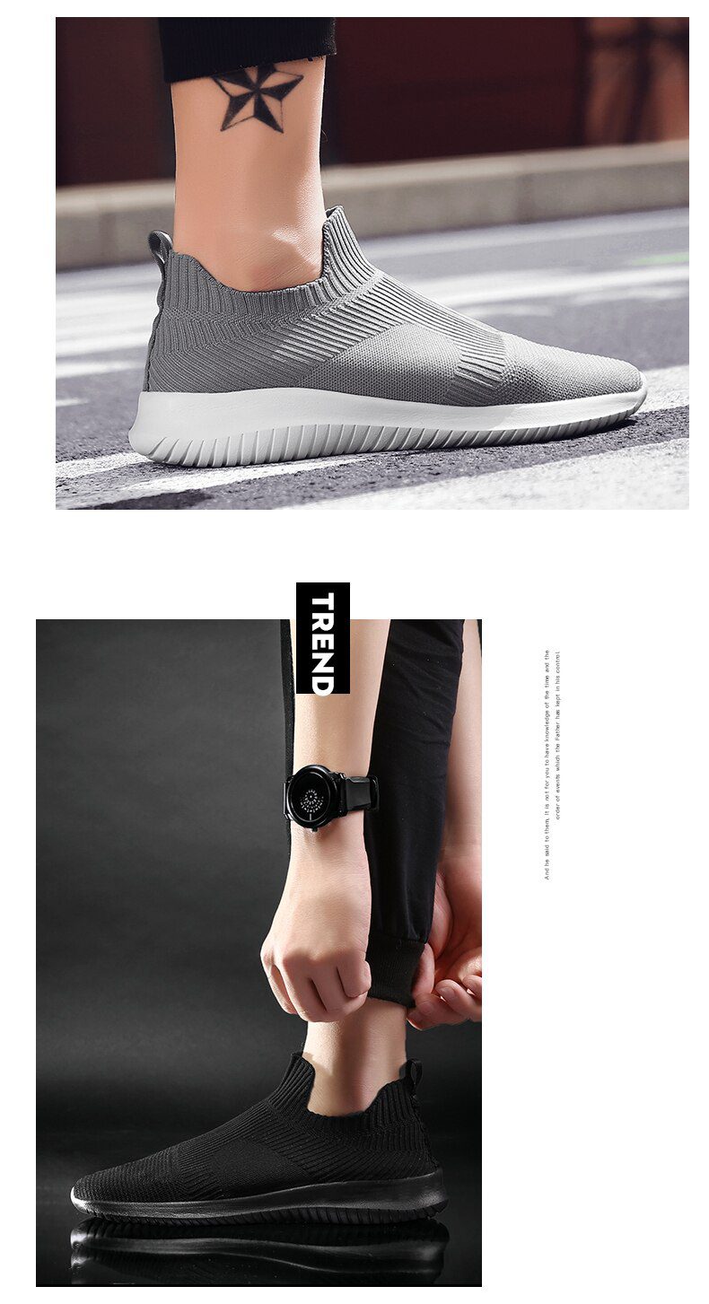 Summer Fashion Men Sneakers Breathable Men Fashion Shoes Slip On Sneakers For Men Cheap Men Loafers Shoes Without Laces