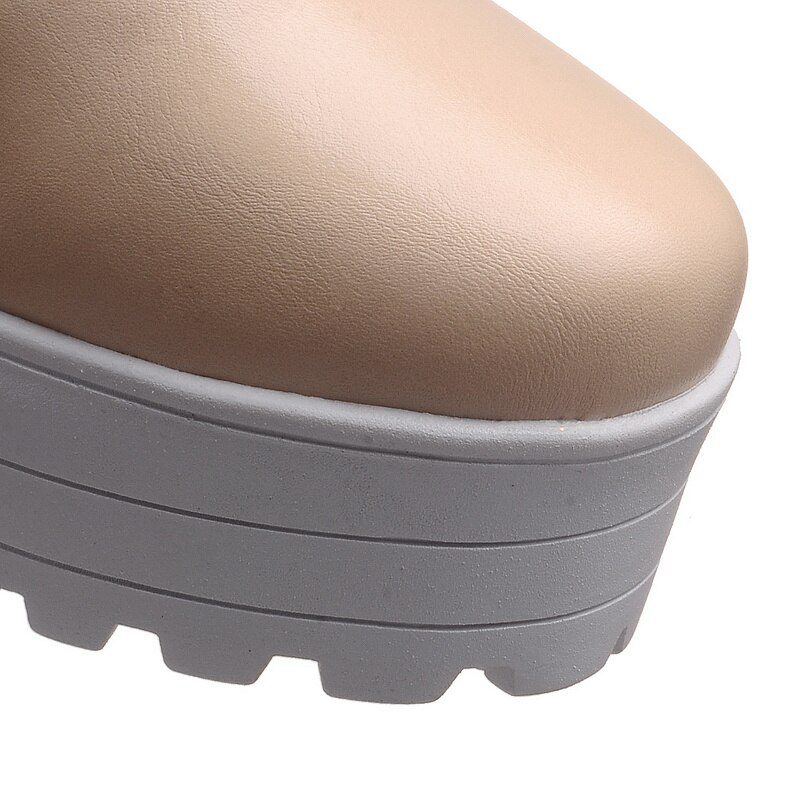 Spring Punk High Heels Shoes Woman Platform Fashion Black White Red Women's Heels Round Toe Pumps Party Shoes Ladies