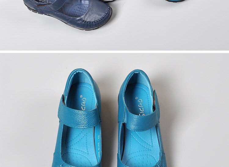 Japanese School Uniform Shoes Women Flats Mary Jane Shoes With Hook Loop Ladies Leather Flat Shoes Black Loafers Nurse Shoes