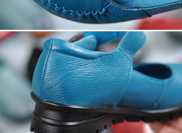 Japanese School Uniform Shoes Women Flats Mary Jane Shoes With Hook Loop Ladies Leather Flat Shoes Black Loafers Nurse Shoes