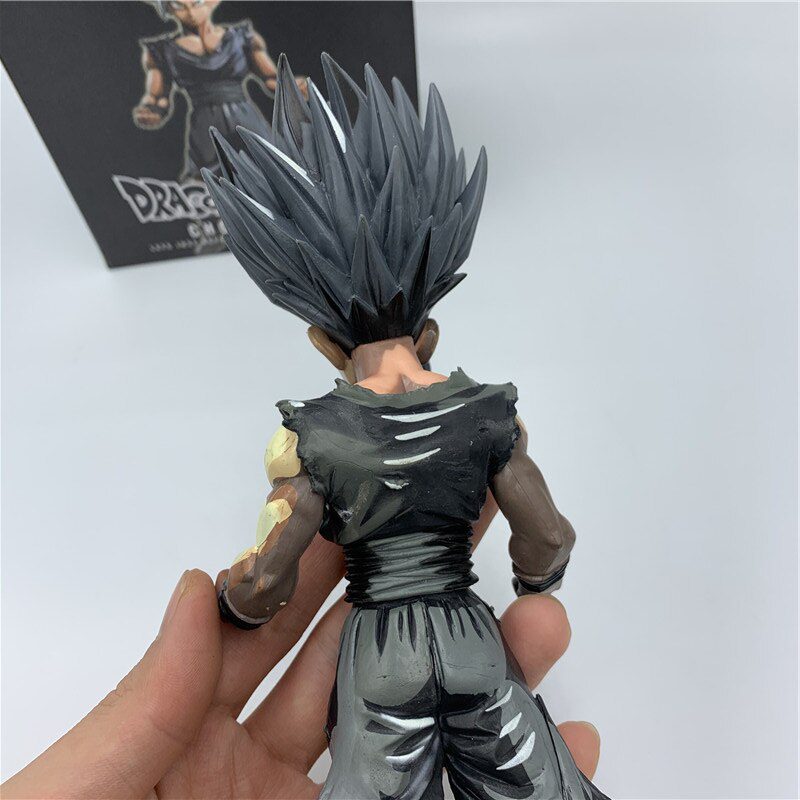 Anime Dragon Ball Z Figure Gohan Super Saiyan Chocolate Black Ver. PVC Action Figure DBZ Gohan Goku Fighting Cell Model Toy 24cm