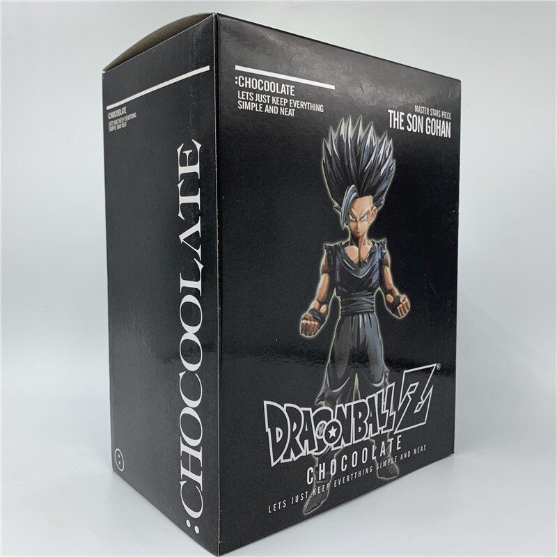Anime Dragon Ball Z Figure Gohan Super Saiyan Chocolate Black Ver. PVC Action Figure DBZ Gohan Goku Fighting Cell Model Toy 24cm