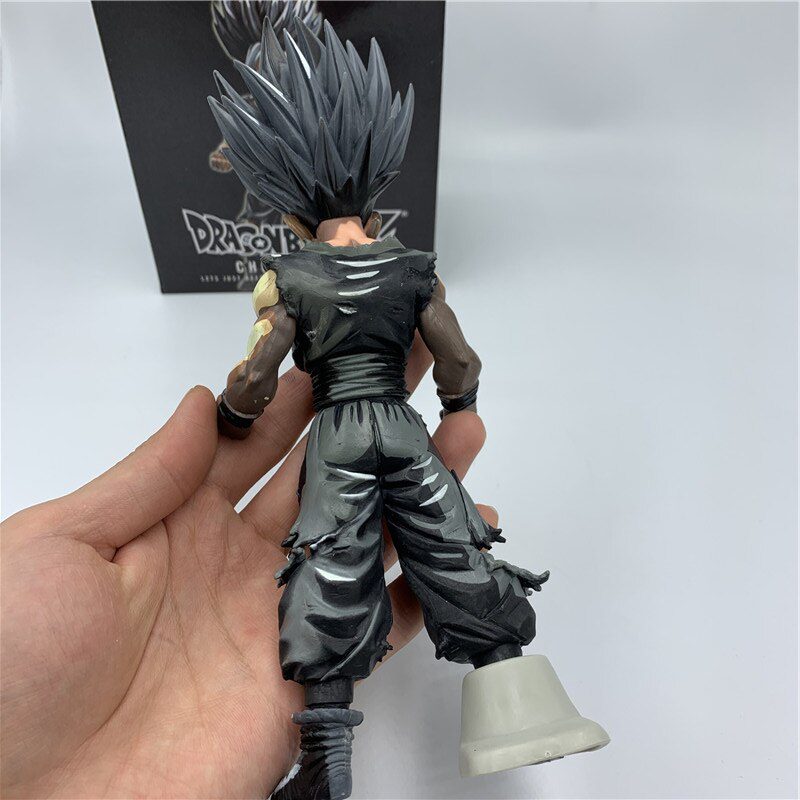 Anime Dragon Ball Z Figure Gohan Super Saiyan Chocolate Black Ver. PVC Action Figure DBZ Gohan Goku Fighting Cell Model Toy 24cm