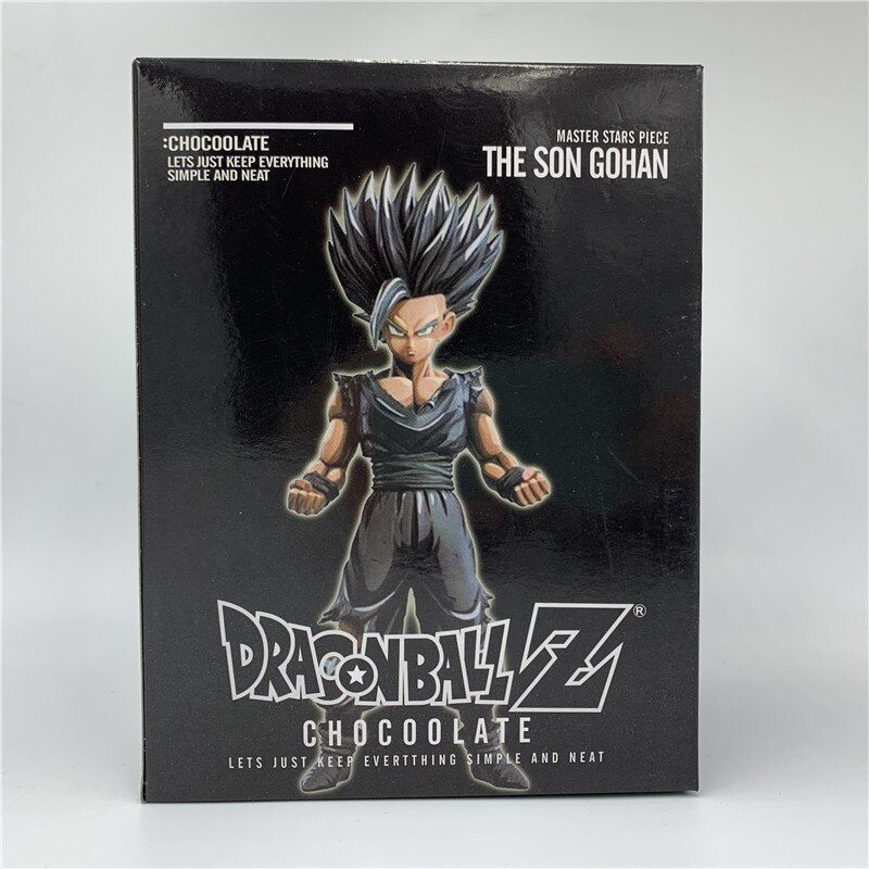 Anime Dragon Ball Z Figure Gohan Super Saiyan Chocolate Black Ver. PVC Action Figure DBZ Gohan Goku Fighting Cell Model Toy 24cm