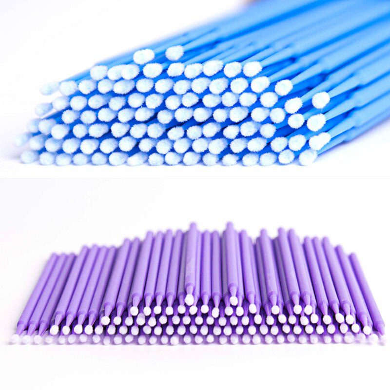Kekelala 100PCS/Bottle Eyelash Extension Cleaning Swabs Lash Lift Glue Remover Applicators Microblade Makeup Micro Brushes Tool