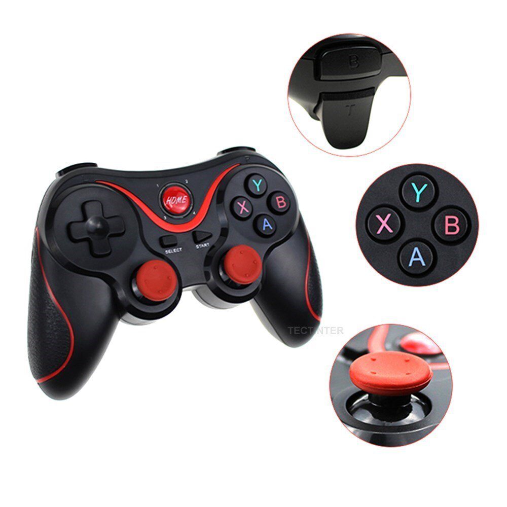 Terios T3 X3 Wireless Joystick Gamepad PC Game Controller Support Bluetooth BT3.0 Joystick For Mobile Phone Tablet TV Box Holder