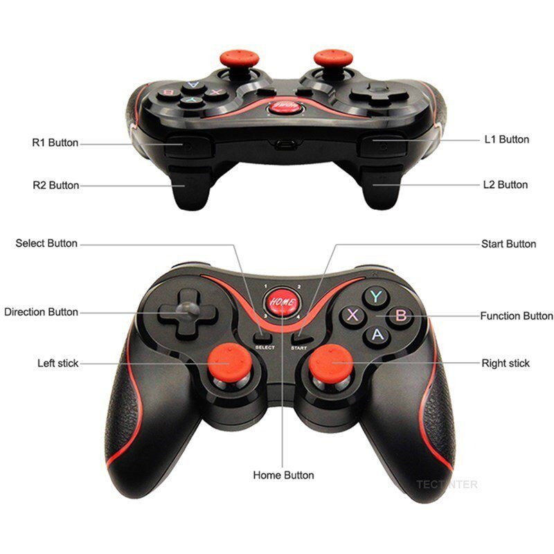 Terios T3 X3 Wireless Joystick Gamepad PC Game Controller Support Bluetooth BT3.0 Joystick For Mobile Phone Tablet TV Box Holder