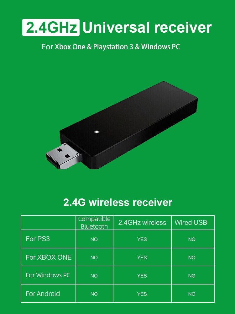 Data Frog 2.4GHz Wireless Gamepad Joystick Control For XBox One Controller For PC/PS3/Smart Phone Android/Steam Controller