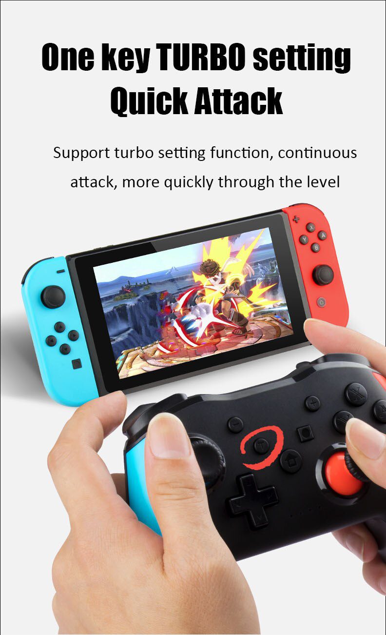2PCS Bluetooth 2.4G Wireless Controller For Nintendo Switch Pro PC TV Box Smart Phone Tablet PS3 Tesla Shock Joystick Gamepad