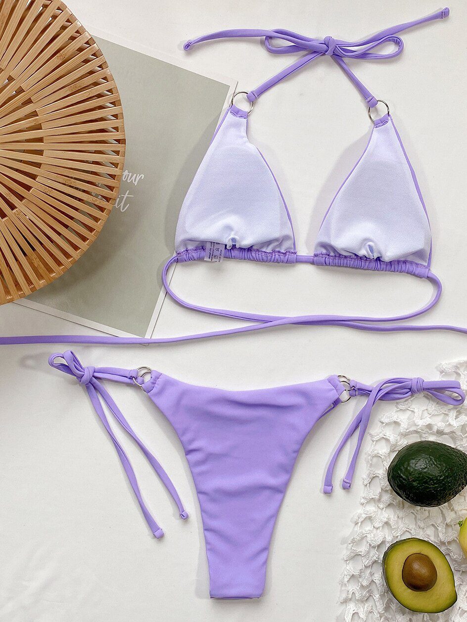 Sexy Micro Bikini 2023 Woman Swimsuit Criss Cross Swimwear Women String Thong Bikinis Set Bathing Suit Summer Bath Beach Wear