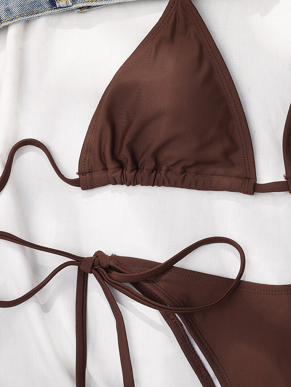 Sexy Micro Bikini 2023 Woman Swimsuit Criss Cross Swimwear Women String Thong Bikinis Set Bathing Suit Summer Bath Beach Wear