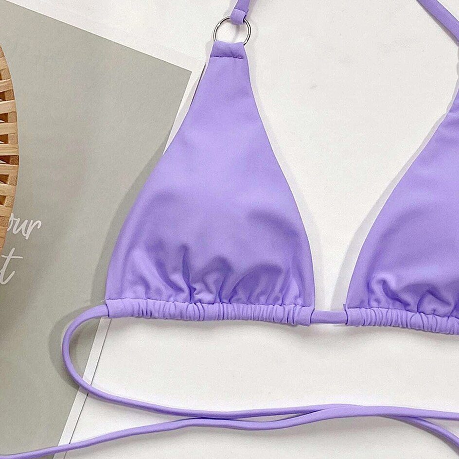 Sexy Micro Bikini 2023 Woman Swimsuit Criss Cross Swimwear Women String Thong Bikinis Set Bathing Suit Summer Bath Beach Wear