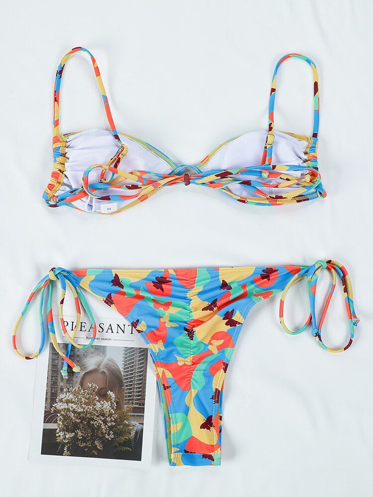 ZRTAK Leopard Swimwear Sexy Bikinis Patchwork Swimsuit Women 2023 Bathing Suit Print Bikini Sets Solid Beachwear Cup