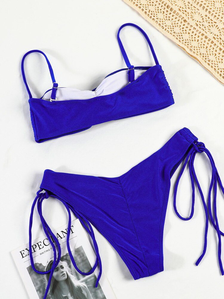 ZRTAK Leopard Swimwear Sexy Bikinis Patchwork Swimsuit Women 2023 Bathing Suit Print Bikini Sets Solid Beachwear Cup