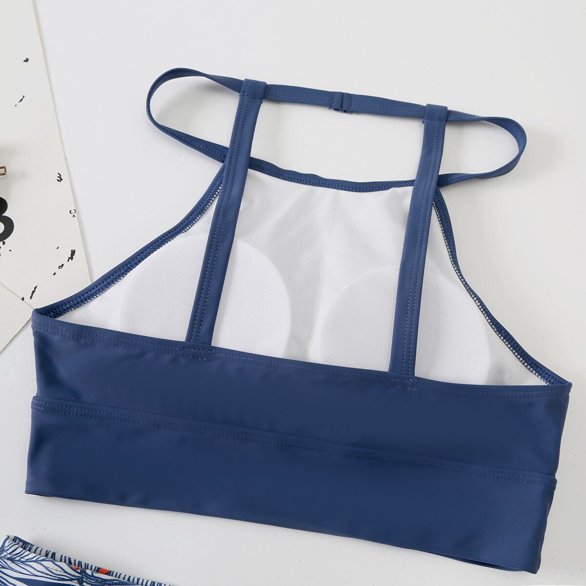 2023 High Waist Bikini Women High Neck Swimsuit Printed Swimwear Female Padded Beachwear Leaves Bathing Suit Biquine 2023 High Waist Bikini Women High Neck Swimsuit Printed Swimwear Female Padded Beachwear Leaves Bathing Suit Biquine