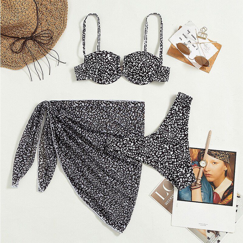 Brazilian Thong Bikini 2022 Women With Skirt Sexy Swimwear Female Padded Swimsuit Push Up Beachwear Bathing Suit Biquini Summer