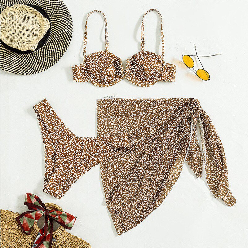 Brazilian Thong Bikini 2022 Women With Skirt Sexy Swimwear Female Padded Swimsuit Push Up Beachwear Bathing Suit Biquini Summer