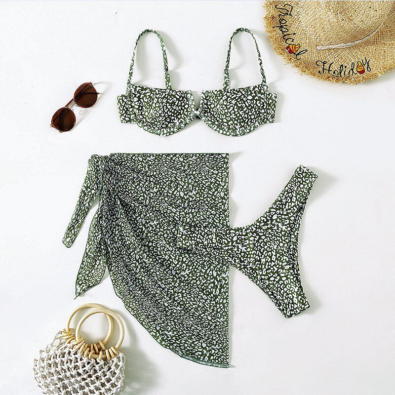 Brazilian Thong Bikini 2022 Women With Skirt Sexy Swimwear Female Padded Swimsuit Push Up Beachwear Bathing Suit Biquini Summer