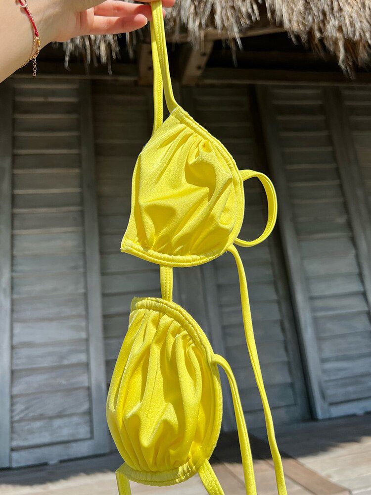 ZRTAK 2022 Bikinis Women's Swimwear Sexy Swimsuit Female Biquinis Bandage Beachwear Print Bathing Suit Tie Dye Bikini Sets