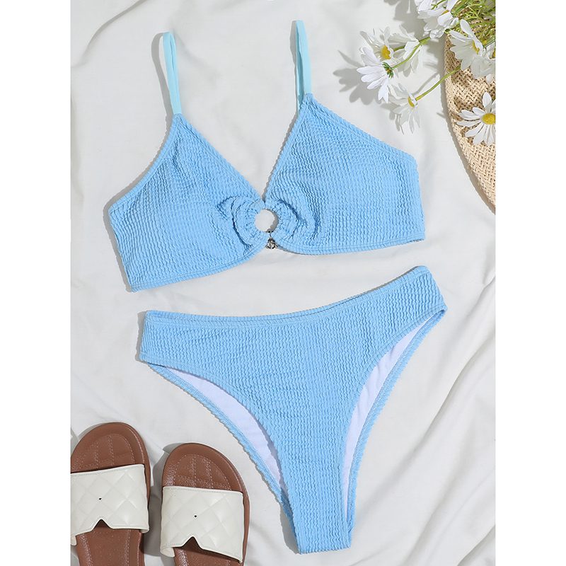 Riseado One Shoulder Sexy Bikini Swimwear Women 2023 Textured Swimsuit Women Bathing Suits Solid Two-piece Bikinis Set Bath Suit Riseado One Shoulder Sexy Bikini Swimwear Women 2023 Textured Swimsuit Women Bathing Suits Solid Two-piece Bikinis Set Bath Suit