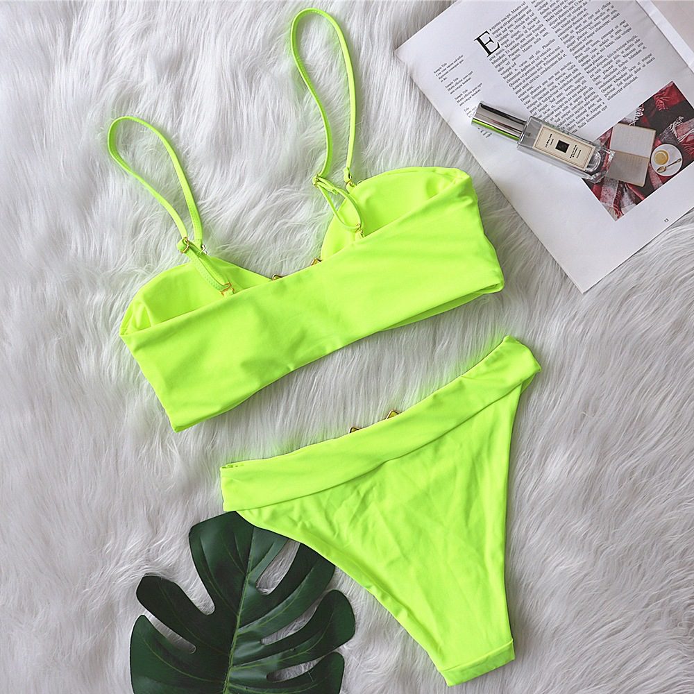 Shiny Rhinestone Bikini 2023 Sexy Solid One Shoulder Cut Out Push Up Swimsuit Lady Crystal Bathing Suit Brazilian Thong Swimwear